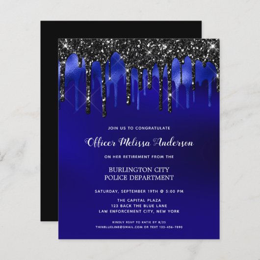 Begroting Elegant Law Enforcement Police Retiremen (Voorkant / Achterkant)