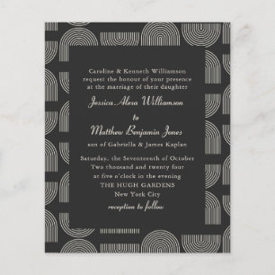Begroting Elegant Lines Formal Black White Wedding