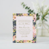 Begroting Elegant marine Floral Formal Wedding Inv (Staand voorkant)