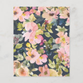 Begroting Elegant marine Floral Formal Wedding Inv (Achterkant)