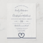 Begroting Elegant Nautical Tying the Knot Wedding (Voorkant)