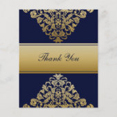 Begroting Elegant Navy Gold Weddenschap Hartelijk (Voorkant)