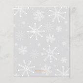 Begroting Elegant Ornament Snowflakes Holiday nodi (Achterkant)