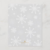 Begroting Elegant Ornament Snowflakes Holiday nodi Flyer (Achterkant)