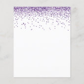 Begroting Elegant Paars Glitter Weddenschap Hartel (Achterkant)