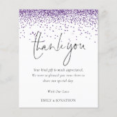 Begroting Elegant Paars Glitter Weddenschap Hartel (Voorkant)