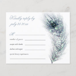 Begroting Elegant peace Feather Blauwgroen Wedding
