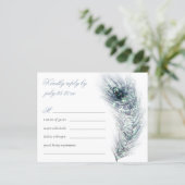 Begroting Elegant peace Feather Blauwgroen Wedding (Staand voorkant)