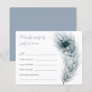 Begroting Elegant peace Feather Blauwgroen Wedding