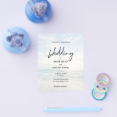 Begroting Elegant Photo Beach Wedding Invitations Flyer (Enkel)