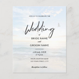 Begroting Elegant Photo Beach Wedding Invitations Flyer