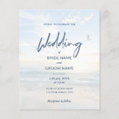Begroting Elegant Photo Beach Wedding Invitations Flyer (Voorkant)