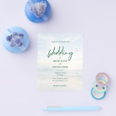 Begroting Elegant Photo Beach Wedding Invitations Flyer (Enkel)