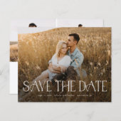 Begroting Elegant Photo Wedding Save the Date (Voorkant / Achterkant)
