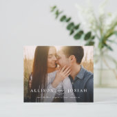 Begroting Elegant Photo Wedding Save the Date (Staand voorkant)