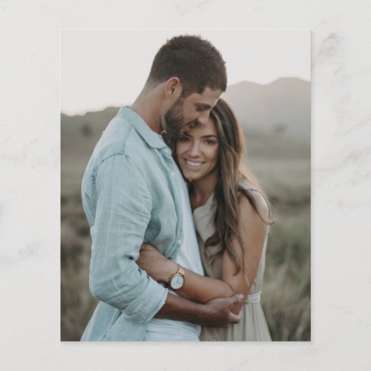 Begroting Elegant Pink Floral Foto slaat datum op (Achterkant)