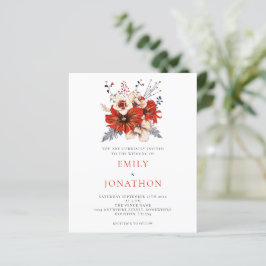 Begroting Elegant Red Florals Weddenschap