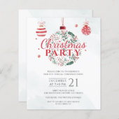 Begroting Elegant Red Green Kerstfeestdag (Voorkant / Achterkant)