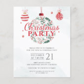 Begroting Elegant Red Green Kerstfeestdag (Voorkant)