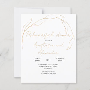 BEGROTING Elegant repetitief diner uitnodiging.