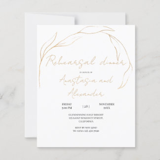 BEGROTING Elegant repetitief diner uitnodiging.