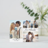 Begroting Elegant Script Collage Weddenschap Bedan Briefkaart (Staand voorkant)