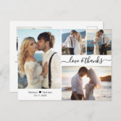 Begroting Elegant Script Collage Weddenschap Bedan Briefkaart (Voorkant / Achterkant)