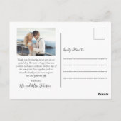 Begroting Elegant Script Collage Weddenschap Bedan Briefkaart (Achterkant)