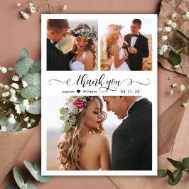 Begroting Elegant Script Collage Weddenschap Bedan Briefkaart