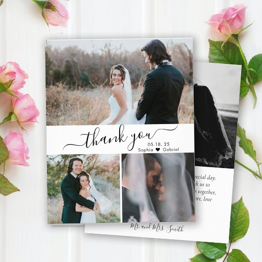 Begroting Elegant Script Collage Weddenschap Bedan Flyer