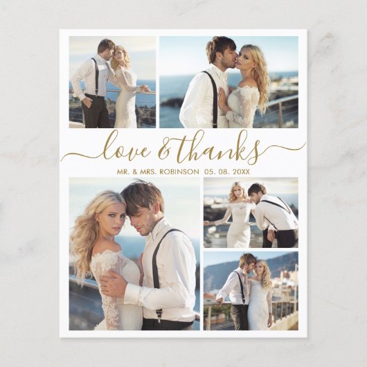 Begroting Elegant Script Collage Weddenschap Bedan Flyer (Voorkant)