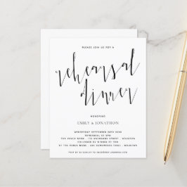 Begroting Elegant Script Rehearsal Dinner Invitati