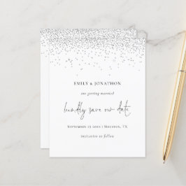 Begroting Elegant Script Silver Glitter sparen de 