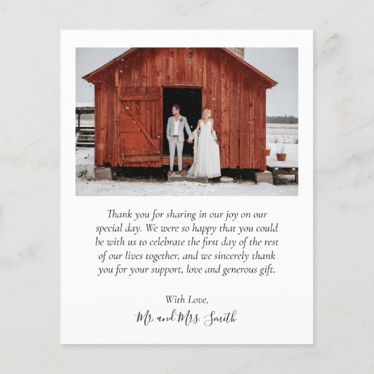 Begroting Elegant Script Weddenschap Collage Harte Flyer (Achterkant)