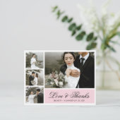Begroting Elegant Script Wedding Hartelijk dank Br Briefkaart (Staand voorkant)