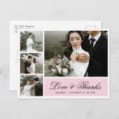 Begroting Elegant Script Wedding Hartelijk dank Br Briefkaart (Voorkant / Achterkant)