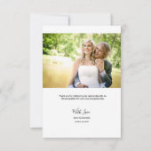 Begroting Elegant Script Wedding Photo Template Bedankkaart (Achterkant)