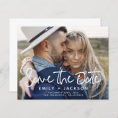 Begroting Elegant Simple Save the Date Photo (Voorkant / Achterkant)