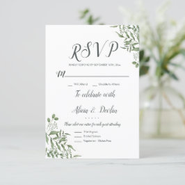 Begroting Elegant Succulent Eucalyptus Leaves RSVP Kaartje