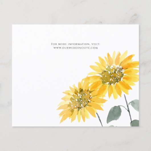 Begroting Elegant Sunflower Botanical Save the Dat (Achterkant)