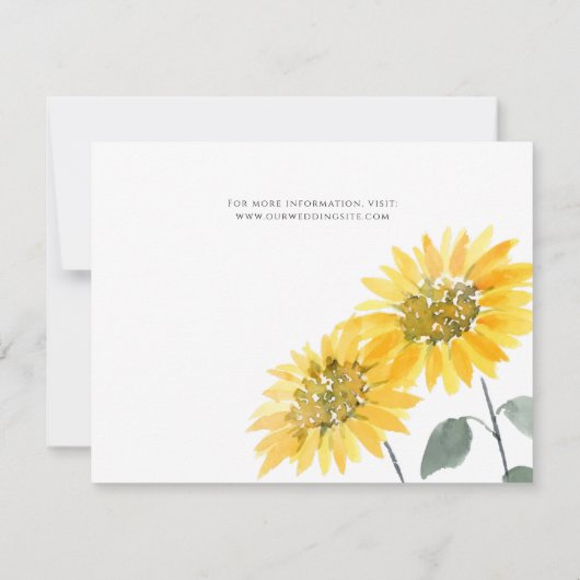 Begroting Elegant Sunflower Botanical Save the Dat (Achterkant)