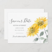 Begroting Elegant Sunflower Botanical Save the Dat (Voorkant / Achterkant)