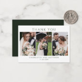 Begroting Elegant Tekst en Foto's Wedding Dank u Notitiekaartje (Voorkant / Achterkant in situ)