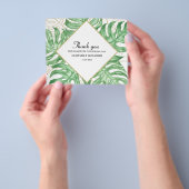 Begroting Elegant Tropical Wedding Bedankt. Flyer (Hand)