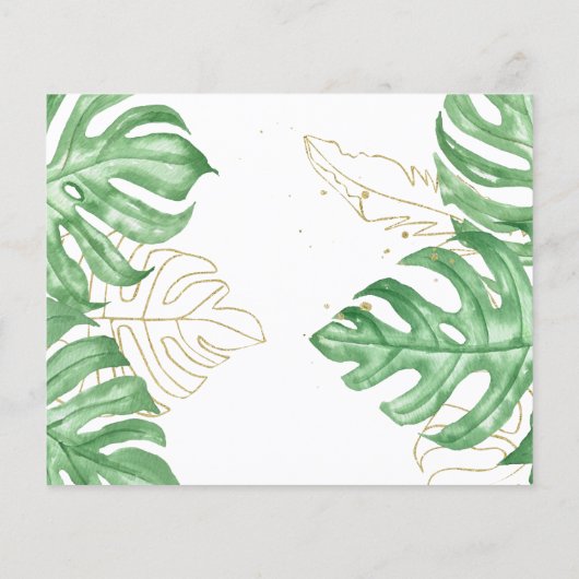 Begroting Elegant Tropical Wedding Bedankt. Flyer (Achterkant)