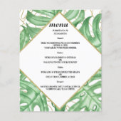 Begroting Elegant Tropical WEDDING MENU. Flyer (Voorkant)
