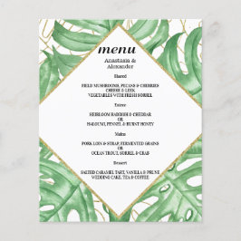 Begroting Elegant Tropical WEDDING MENU. Flyer
