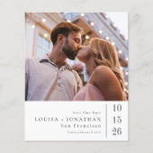 Begroting Elegant Two Photo Wedding Save the Date (Voorkant)