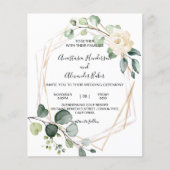 Begroting Elegant Uitnodiging tot bruiloft. (Voorkant)