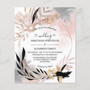 Begroting Elegant Uitnodiging tot bruiloft. Flyer